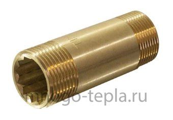 Бочонок удлинительный 1/2 (Ду 15), латунный, длина 60 мм - №1
