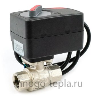 Кран от протечек воды 1/2" ВН/ВН Zeissler ZSv.1300.1104, с электроприводом 220В - №1