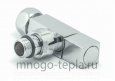 Кран для полотенцесушителя хромированный 3/4" НГ х 1/2" Ш (американка) TIM KV10-LFM032 с квадратной ручкой, угловой - №2