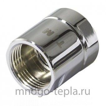 Прямая муфта с накидной гайкой хром 1F x 1F - №1