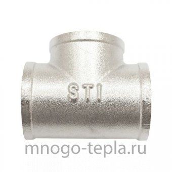 Тройник 1¼" ВР никелированный латунный резьбовой - №1