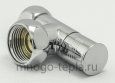 Кран для полотенцесушителя хромированный 1" НГ х 3/4" НГ TIM KV01-LFF042, угловой - №3