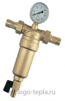 Фильтр механической очистки TIM JH-1001 - 1/2" с манометром и промывкой - №1