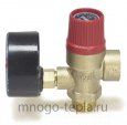 Предохранительный клапан с манометром 1/2" НР TIM BL4802-3 (3 бар) красный - №3