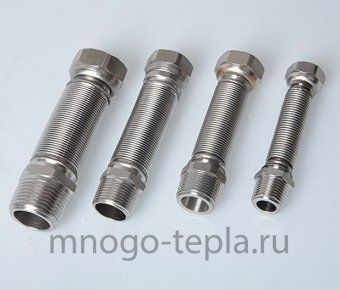 Сильфонная подводка для воды TiM 1/2" г/ш (18-40 см) - №1